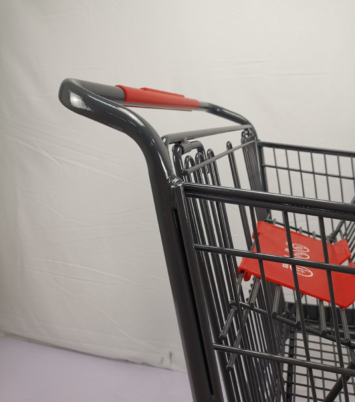 125L Black Metal Lightweight Shopping Trolley grocery cart EN BS 1929