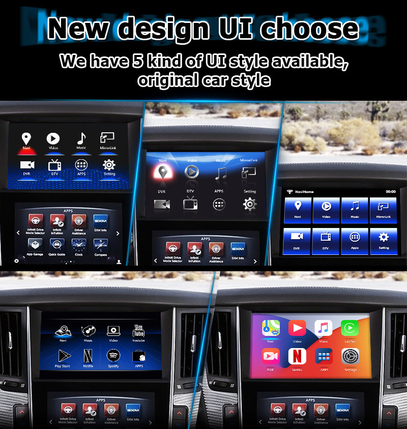 GPS carplay interface , 8+128GB Android 11 navigation box interface for Infiniti Q50 / Q60