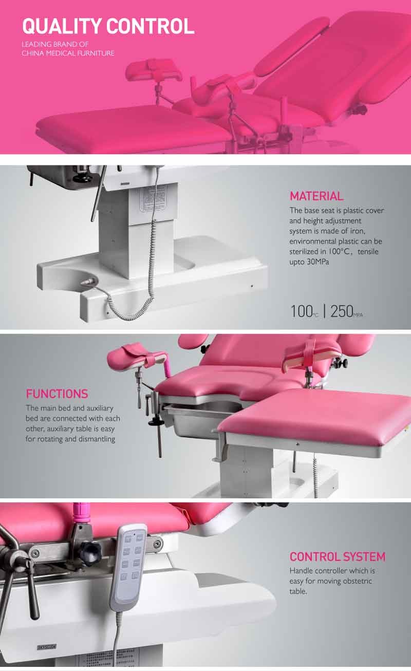 250MM Adjustment 250 Kg Hospital Labor And Delivery Bed For The Pregnant