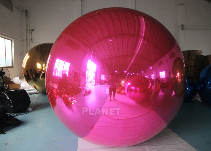 Custom Double Layer Reflective PVC Inflatable Mirror Ball Balloon Silver Giant Inflatable Mirror Ball For Decoration
