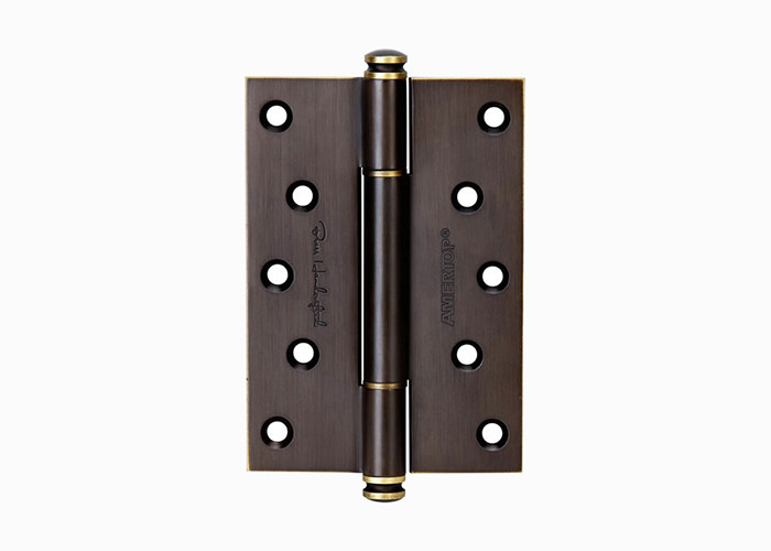 One Piece Brass Bearing Hinges , 4 Inch 5 Inch Solid Wood Door Hinges With Screws