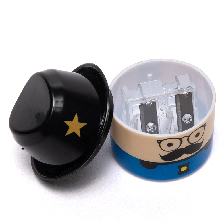 Child Safe Beard Man Cartoon Pencil Sharpener Anti Swallow