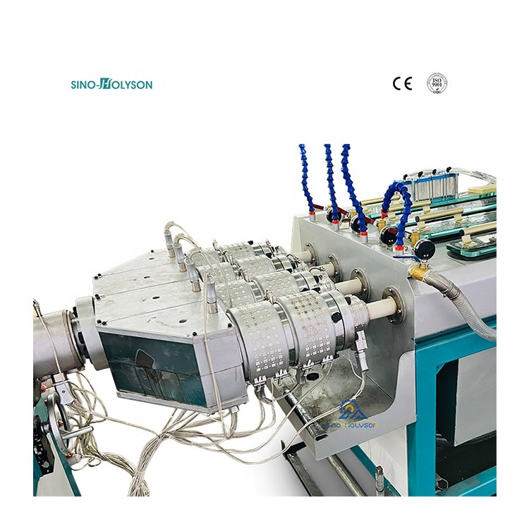 Sino Holyson 16mm Twin Screw Extruder Four Cavity Outlet Plastic PVC Pipe Making Machine Maufacture
