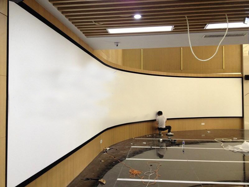 Customized 180 ° / 360 ° Curved Projector Screen With 3 Years Warranty