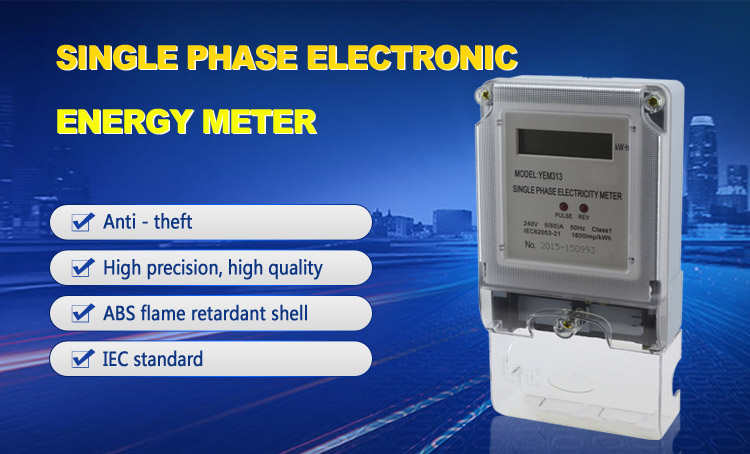 YEM313DS Factory Single Phase Digital Electronic Watt Hour Energy Meter