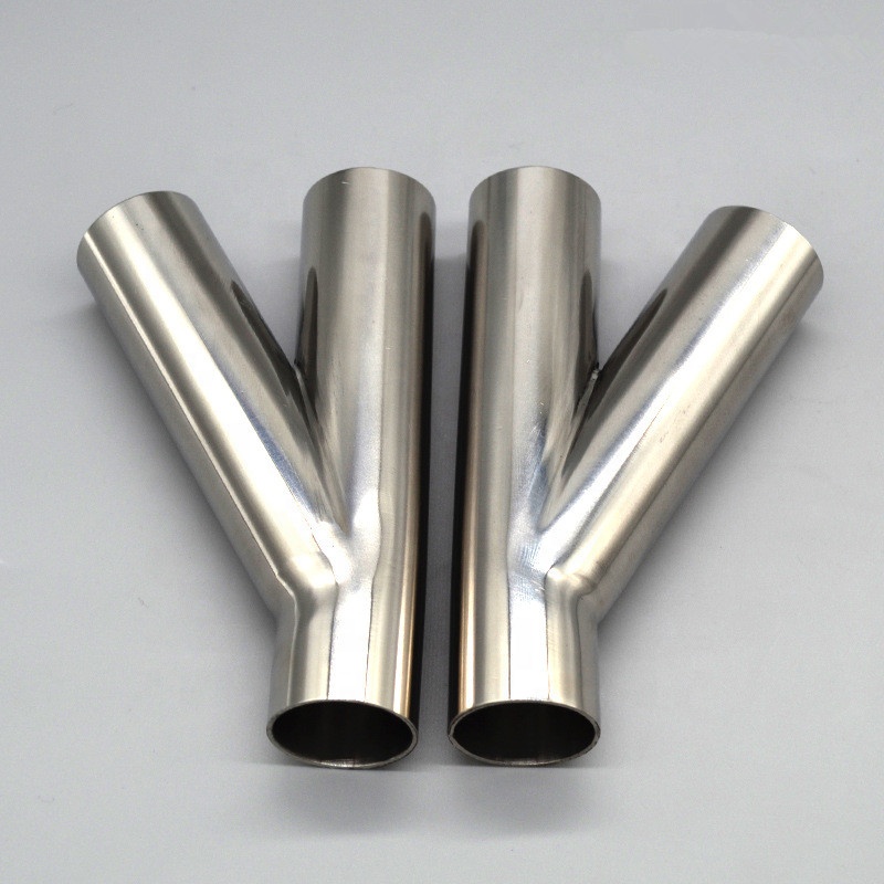 SS304/SS316L 45 Degree Y Branch Lateral Welding Tee Stainless Steel Pipe Fitting Polishing Sanitary SS304/SS316L