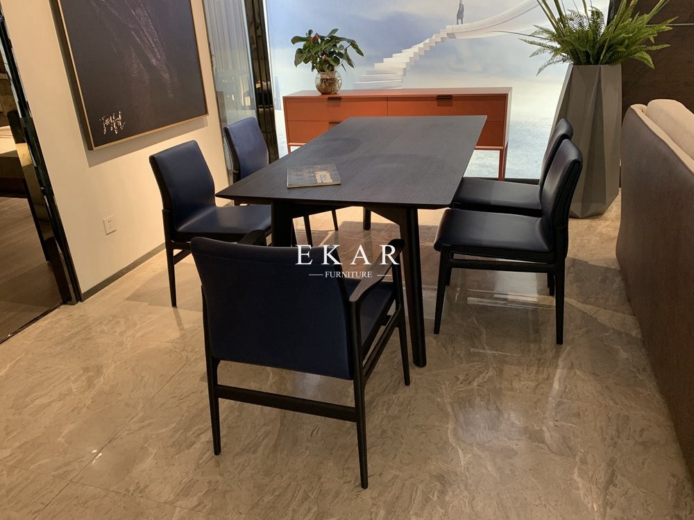 Simple Design Upholstered Restaurant Yellow Leather Dining Chair