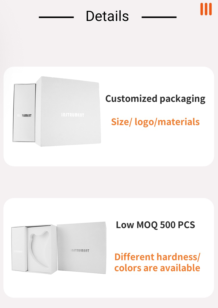 Custom Printed Rigid gift boxes Beauty Instrument Scraping Board Guasha Packaging Box