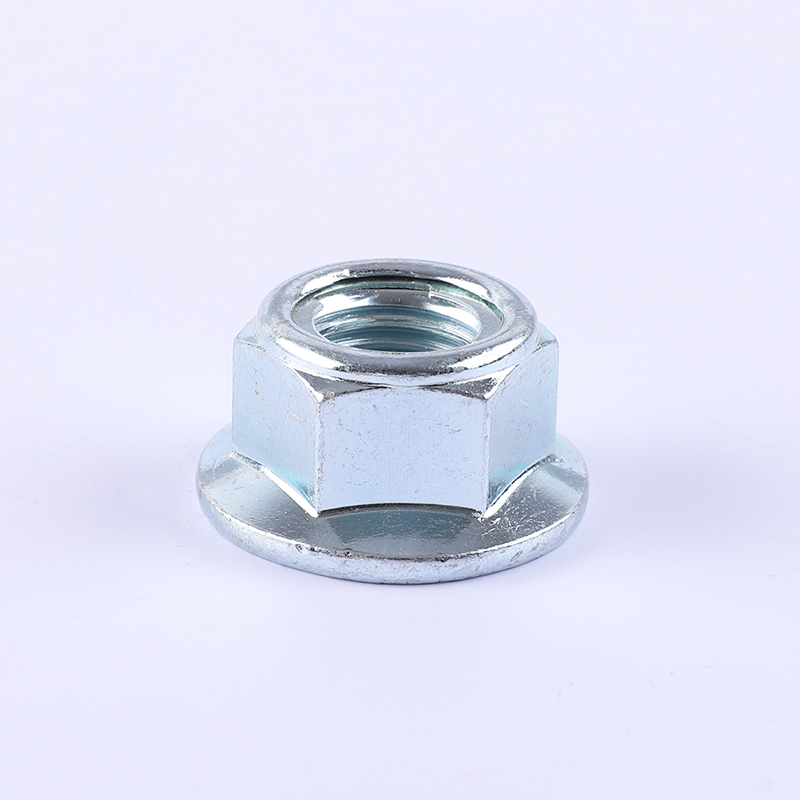 Torque Type All Metal Plating Hex Flange Nut Sliver Surface