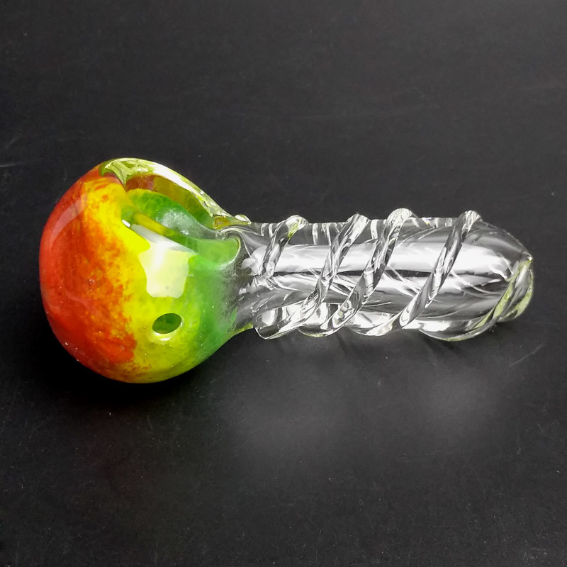Simple Straight Style Scientific Glass Tobacco Pipe / Thick Glass Pipes OEM