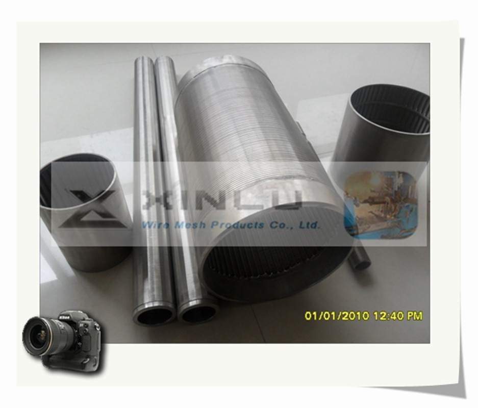Filter Water Well Screen Pipe Wire Wrapped SS304L V Shape Strainer Pipe