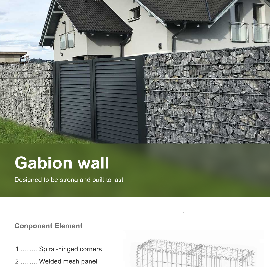 Square 2mm Welded Gabion Box For Civil Engineering