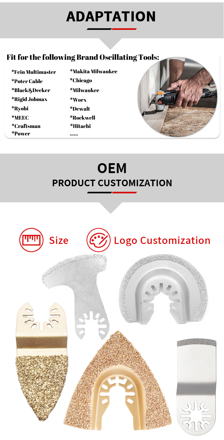 35mm Plunge Cutting Oscillating Tool Blades Attachments For Metal Closed Type