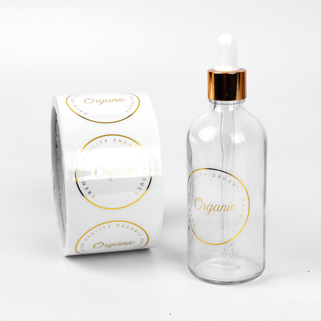 Custom Transparent Adhesive Label Sticker Skincare Essential Oil Bottle Sticker Waterproof