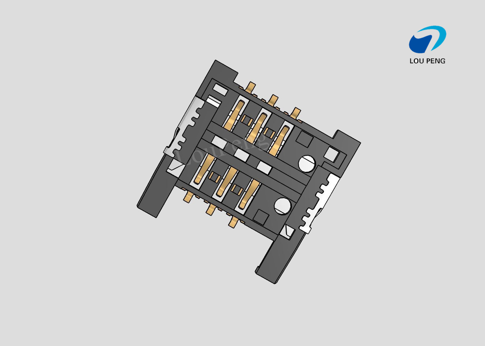 SIM Connectors, SIM Card Connectors, 2FF mini SIM Compatible Card, 6 Position, 2.54mm [.1in] Centerline,SMT