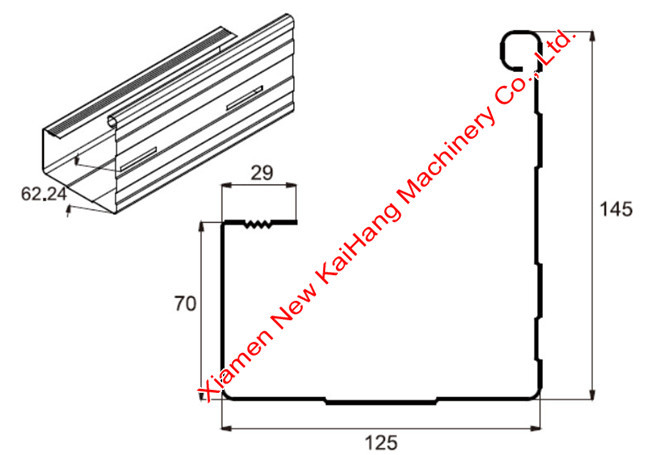 Australia Water Gutter Roll Forming Machine , Gutter Roll Forming Line With End Cap