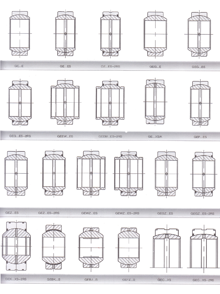Self Aligning Chrome Steel GE Series Spherical Plain Bearings