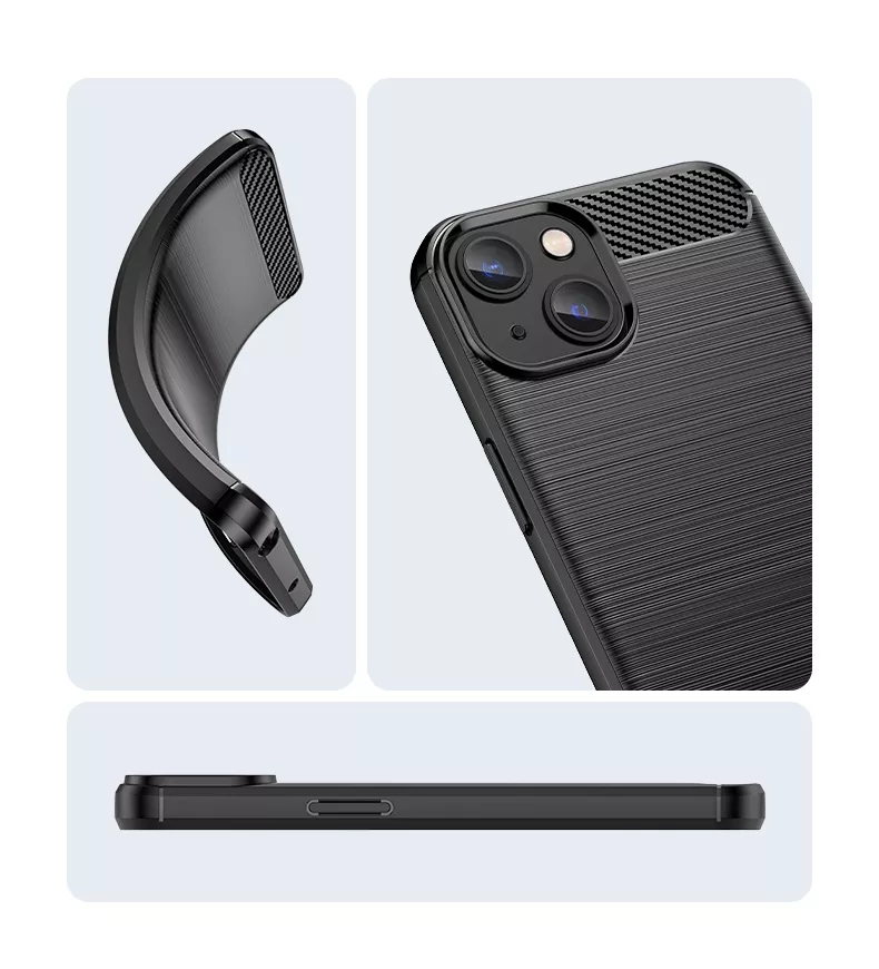 Thin Carbon Fiber Tpu Silicone Cell Phone Cover For Iphone 13 14 Pro Max Smart Mobile Phones Case Sports Design Style