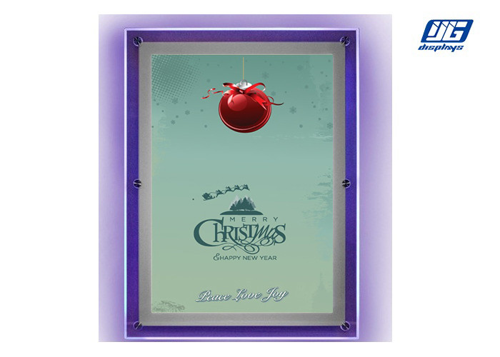 2000lux LED Menu Light Box , CRS Hanging Or Desktop Single Side Crystal Light Box Stand