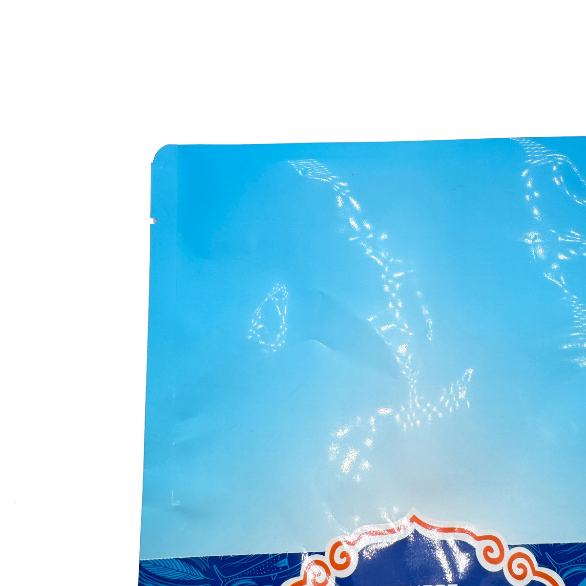 120microns Foil Coating Blue Food Custom Stand Up Pouches For Fresh And Flavorful Food Packaging