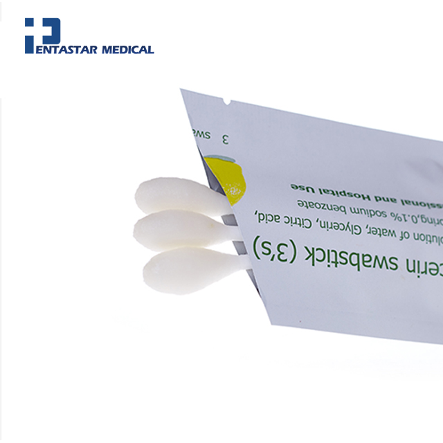 medical disposable Lemon Glycerine swabstick