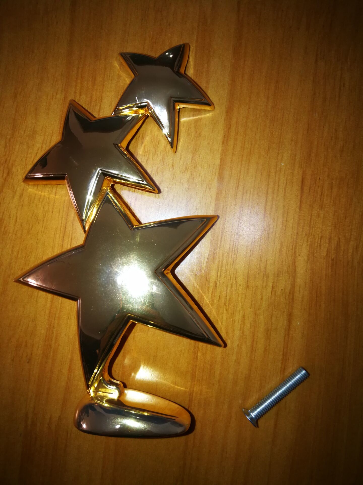 Custom Made Metal Star Trophy , Zinc Alloy Enterprise Workers Souvenirs