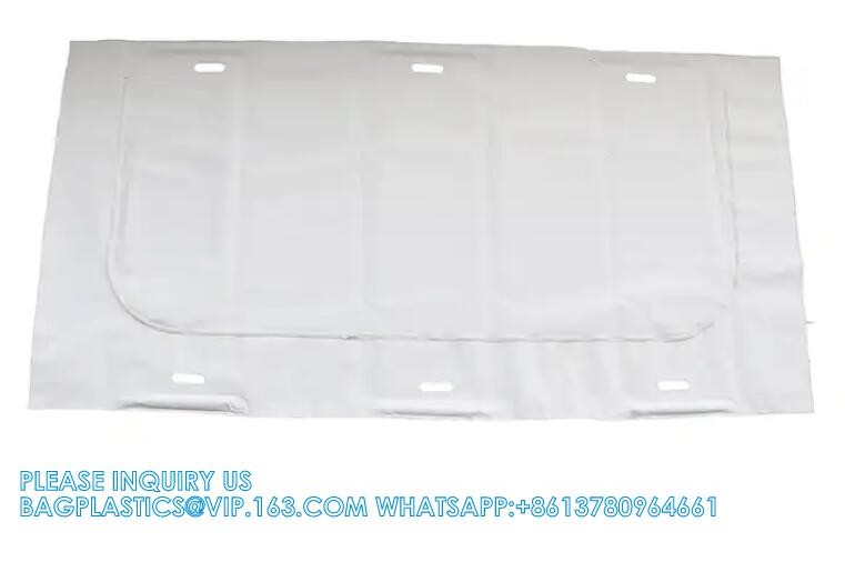 Disposable Disaster Pouch Body Bag Stretcher Combo, 8 Carrying Handles, 3 Patient Tags, Heavy Duty Vinyl Pouch