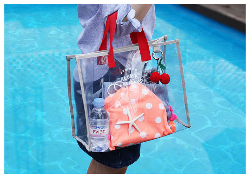 Digital Printing Stadium Ladies PVC Beach Tote Bag