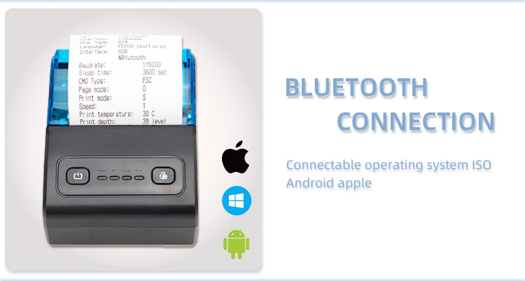 Mp-58c Bluetooths Usb Receipt Thermal Printer for Ios Android 58mm Portable Printer