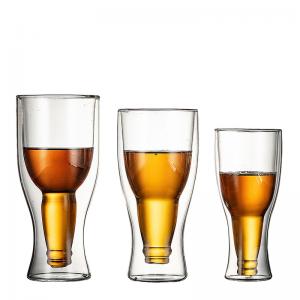Buy cheap Borosilicate Double Wall Drinking Glasses , Clear Reusable Beer Pong Cups product