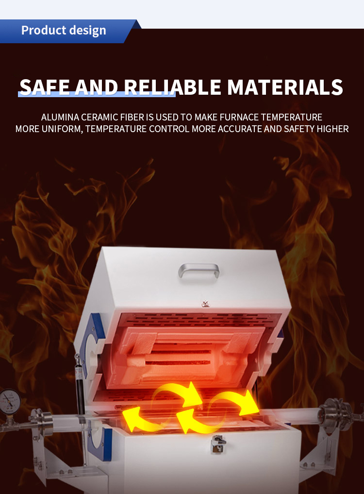 1400C High Temperature Vacuum Tube Furnace for Laboratory Small Quartz Tube Pyrolysis