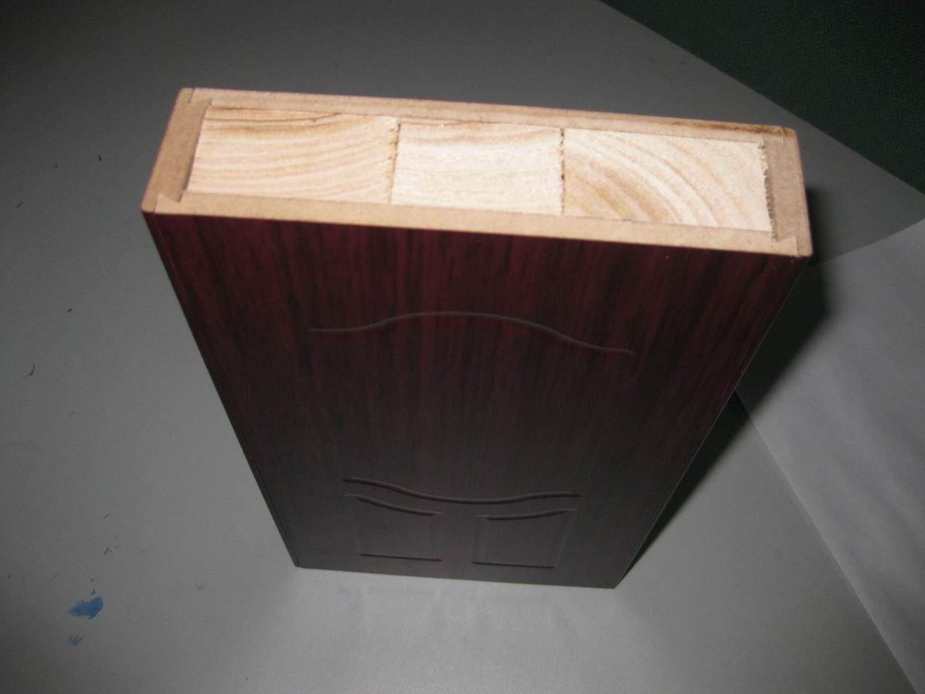 Solid Core Interior PVC Wood Doors From China Manufacturing, with clear tempered glass