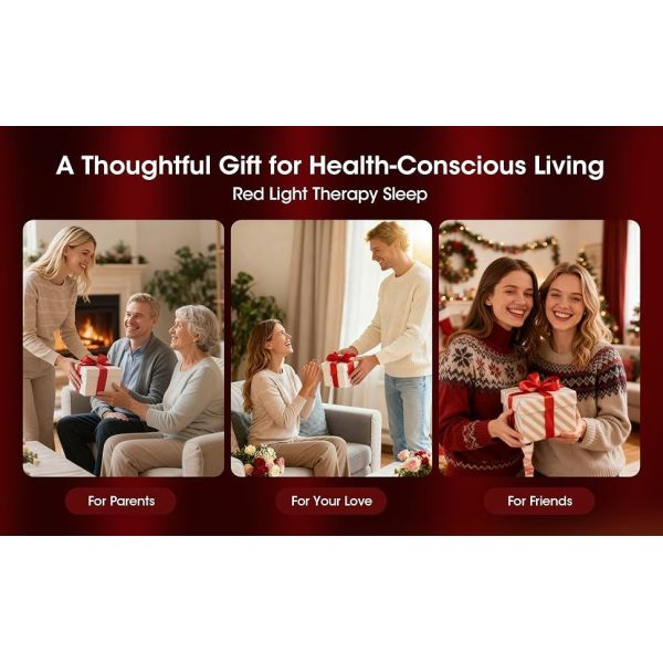630nm Red Light Therapy Device for Deep Sleep & Relaxation with Rechargeable Battery