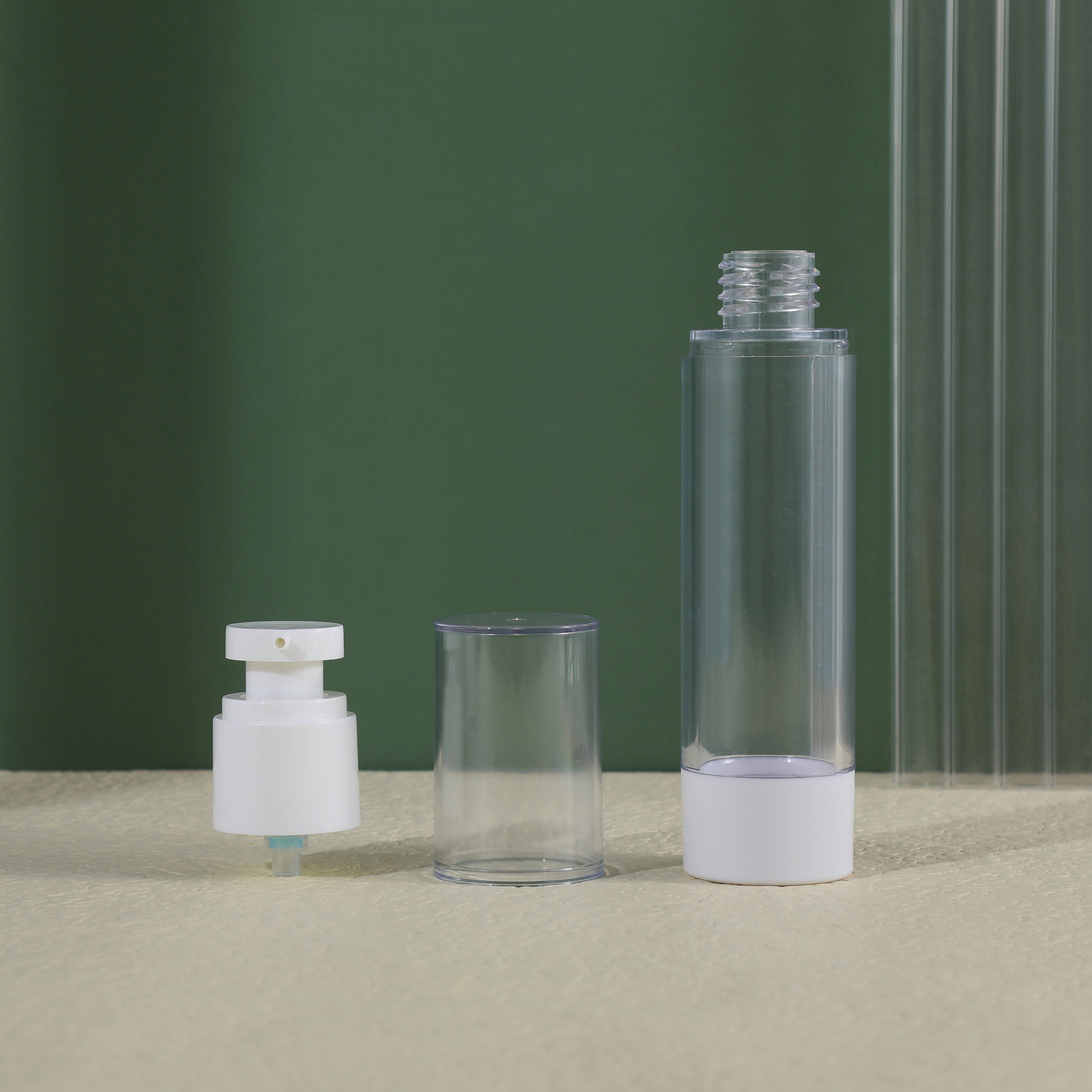1oz 2oz 3oz 4oz 80ml 100ml 120ml Refillable Airless Lotion Pump Bottle featuring Customized Colors and Frosted Finish