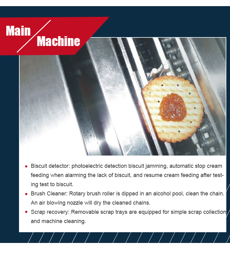 Cracker Sandwich Biscuit Manufacturing Machine , Automatic Cookie Making Machine High Quality