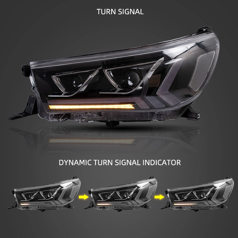 Durable Turning LED Headlight Tail Light With Halogen Light Bulb