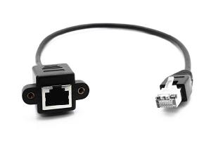 Buy cheap 20cm Mount pannel Cat5e RJ45 male to female adapter cable product