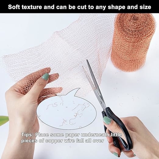 Customized Hole Size Copper Rodent Mesh With 40 Mesh Size And Anti Serrations