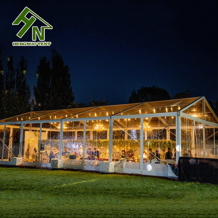 Outdoor 10x12 Wall Tent Luxury Clear Wedding Marquee Customized Size 100 People Capacity