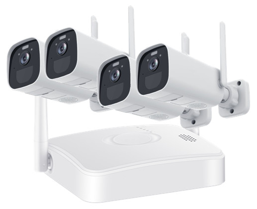 Infrared 4chs 3.0MP Battery IP Camera Kit 30m Ir SATA 3.6mm Lens