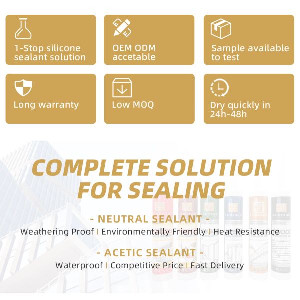 Silicone Glue for Construction Waterproof Silicone Adhesives Agent Silicone Gum for Glass Structural Rubber Glue