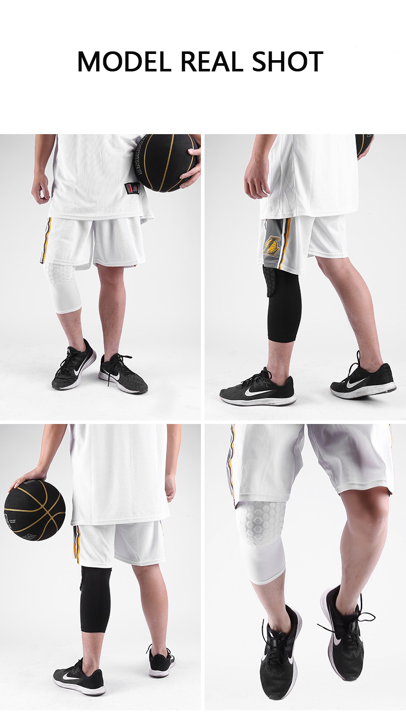 High Elastic Protection Compression Leg Brace Anti Collision Honeycomb Leg Sleeve