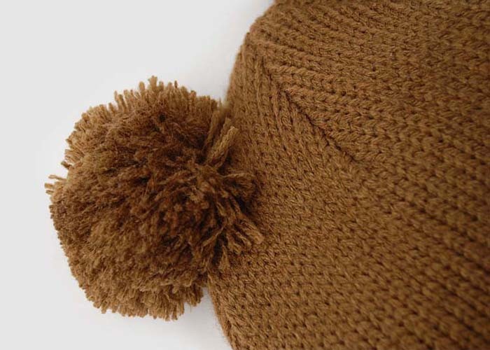Cute Baby Kids Winter Knit Beanie Hats 54cm Pantone Color ODM