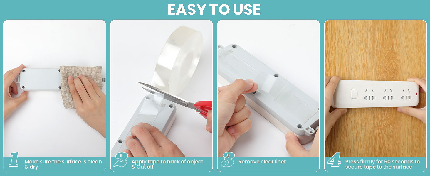High Sticky Gel Suction Size Magic Nano Double Sided Tape for Transparent Surfaces