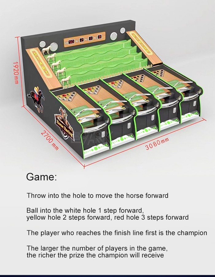 National Horse Racing Carnival Booth Machine Sports Game Machine For Five People