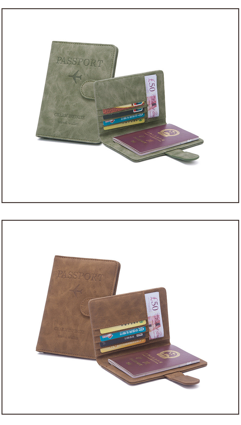 ANTI-THEFT NEW TRAVEL MULTI-FUNCTIONAL PASSPORT TICKET DOCUMENT PROTECTION CASE RFID BUCKLE CARD BAG