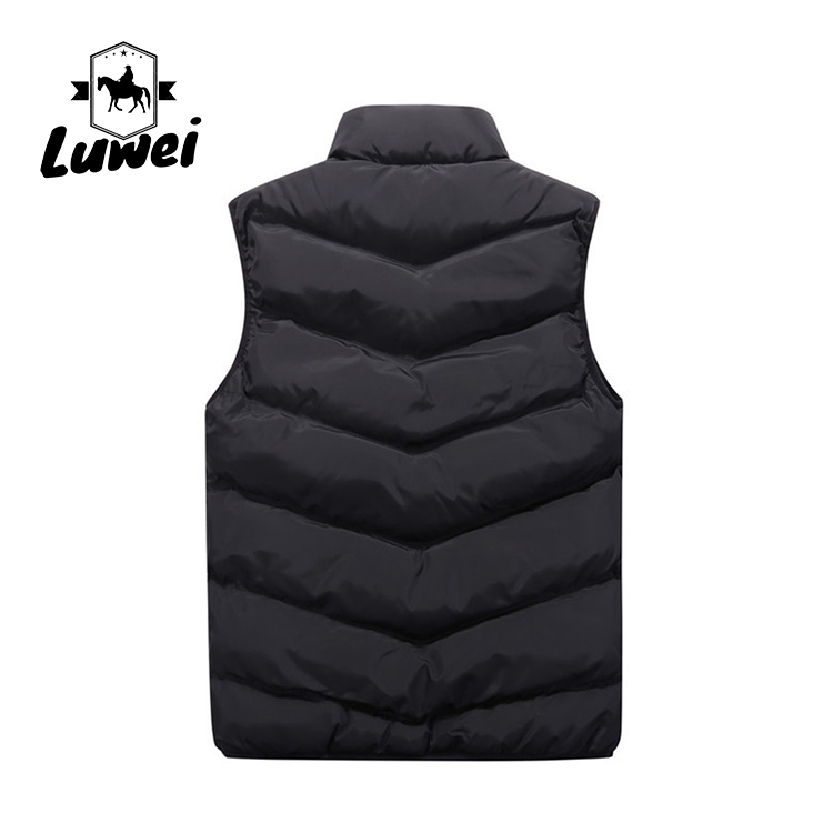 2020 Hot Sell Windproof Fashion Sleeveless Utility Stand Collar Quilted Puffer Down Vest Work Vest Mens Gilet
