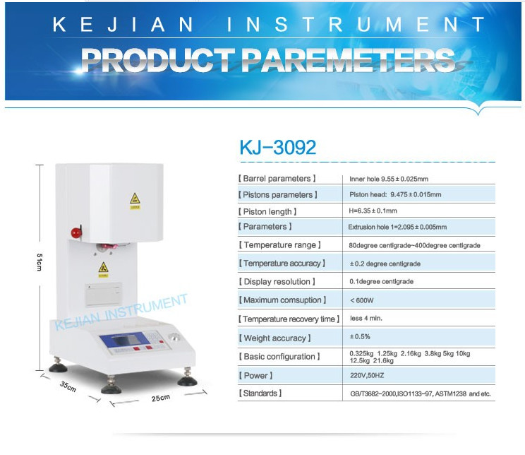 High Precision Rubber Testing Machine , Electronic Melt Flow Indexer