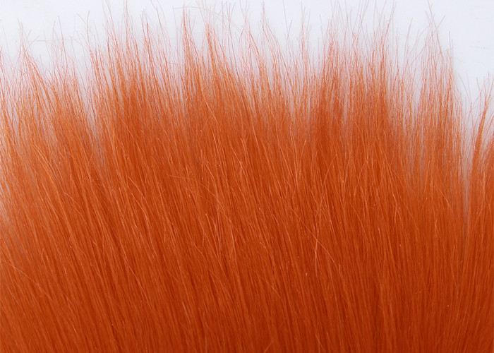 Customized Orange Silk Straight Virgin Human Hair Extensions Double Stitch Weft