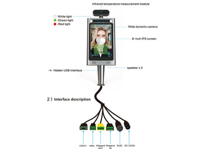 Temperature Measurement Android 5.1 Face Recognition Terminal